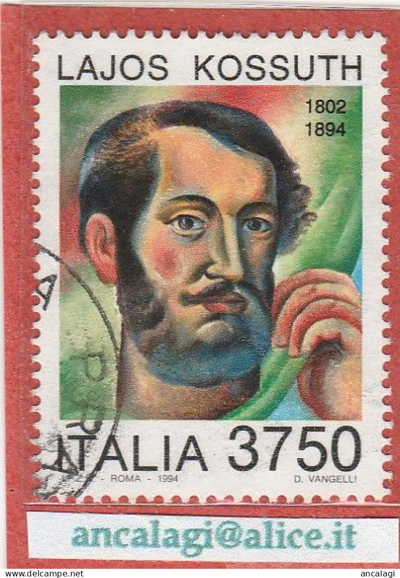 USATI ITALIA 1994 - Ref.0691A" LAJOS KOSSUTH" 1 Val. - - 1991-00: Gebraucht