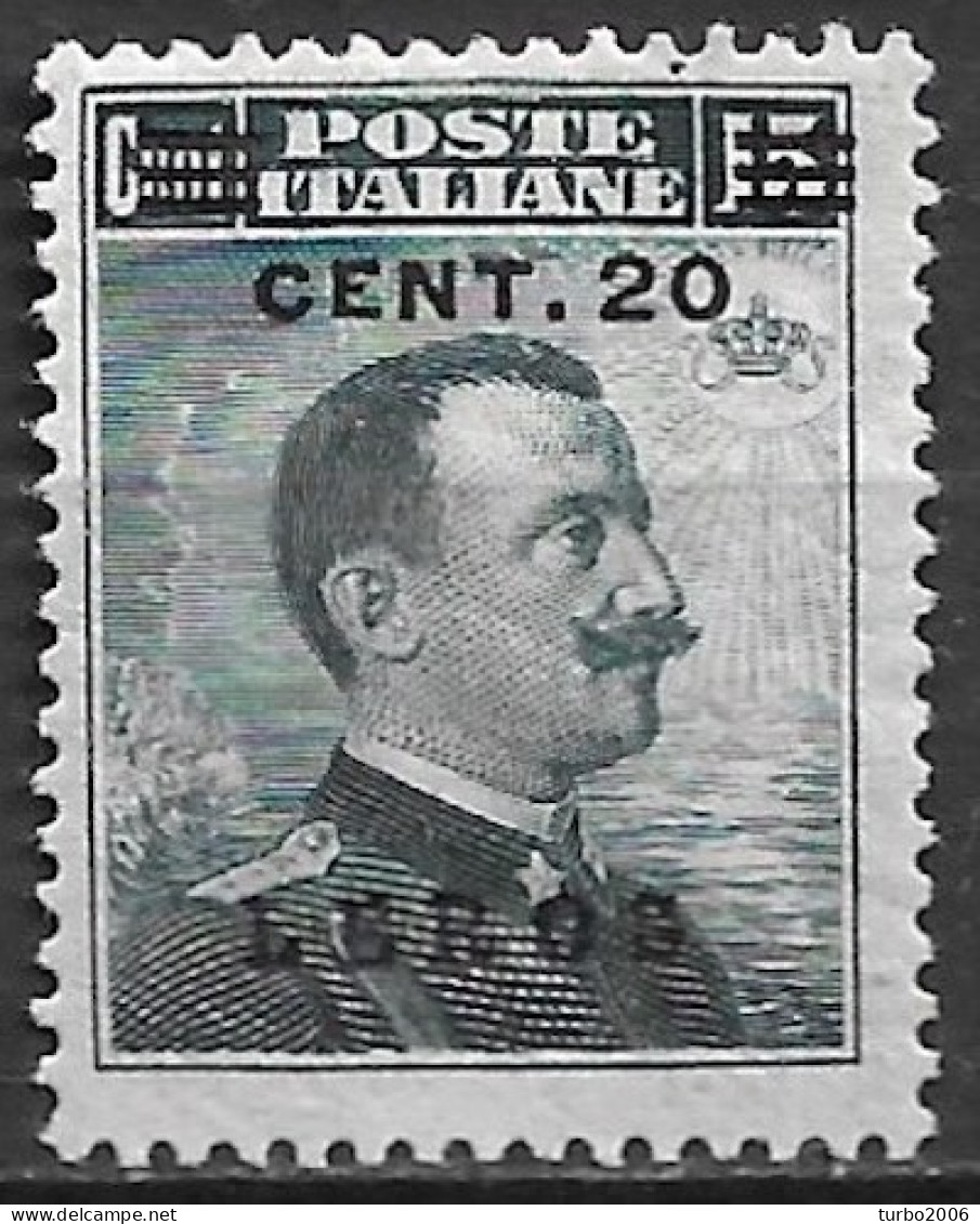 DODECANESE 1916 Black Overprint 20 Ct + LEROS On Italian Stamps 15 C Black Vl. 8 MH - Dodécanèse