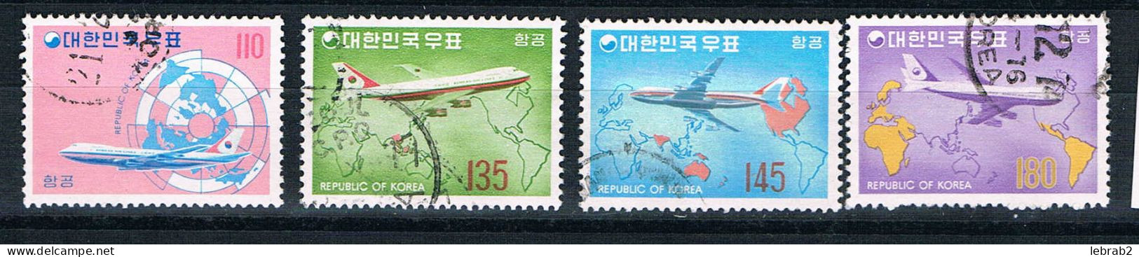 Korea Süd 2 Flugpostsätze O, South Korea 2 Airmail Sets O; D3798/4166 - Corea Del Sur