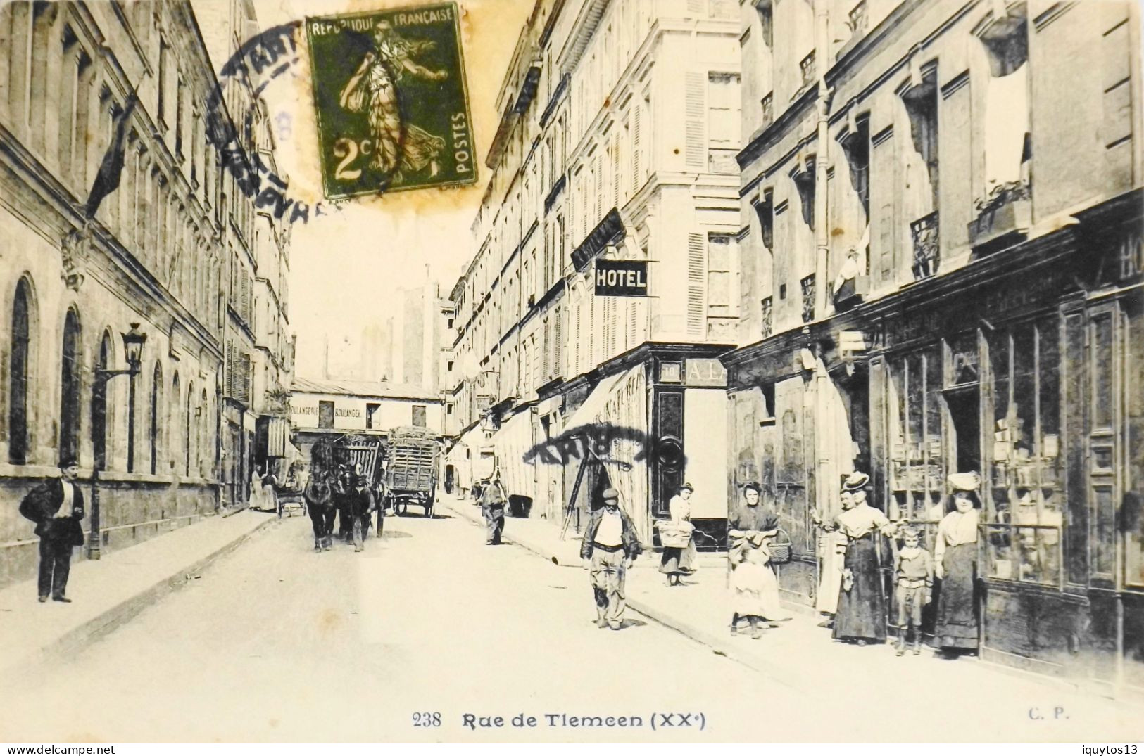 CPA. [75] > PARIS > N° 238 - Rue De Tlemcen ( XXe Arrt.) - 1907 - TBE - Arrondissement: 20