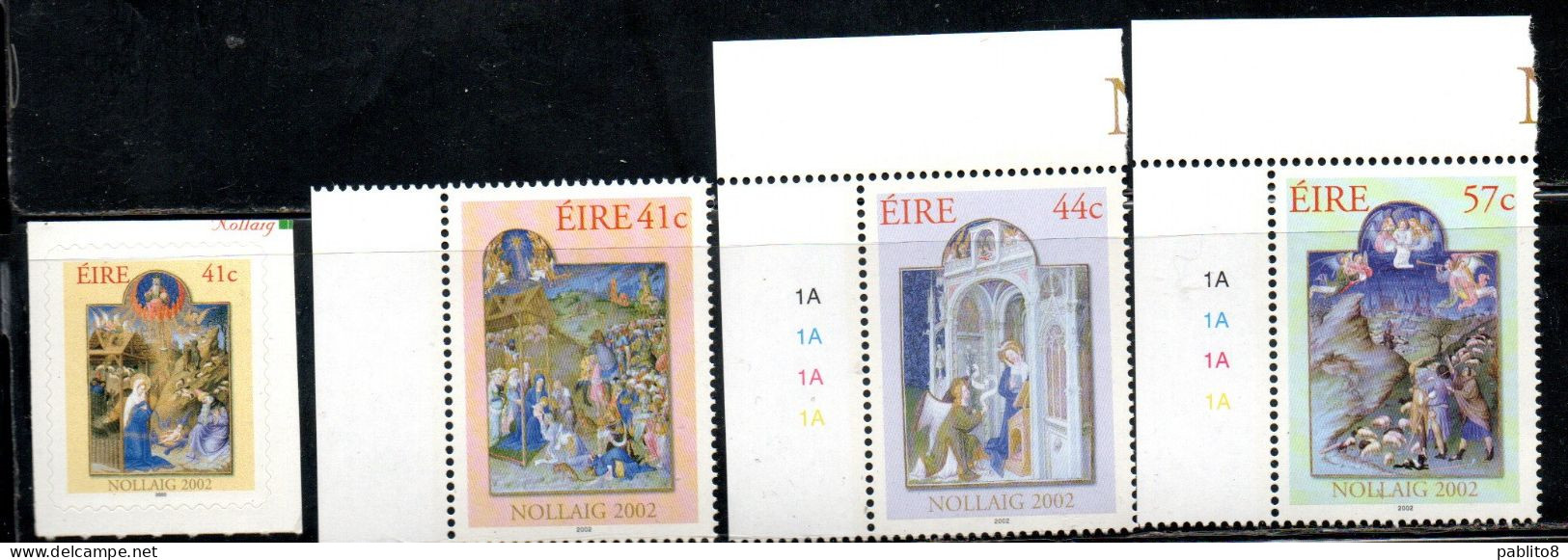 EIRE IRELAND IRLANDA 2002 CHRISTMAS ANNUNCIATION NOLLAIG NATALE NOEL WEIHNACHTEN NAVIDAD COMPLETE SET SERIE COMPLETA MNH - Nuovi