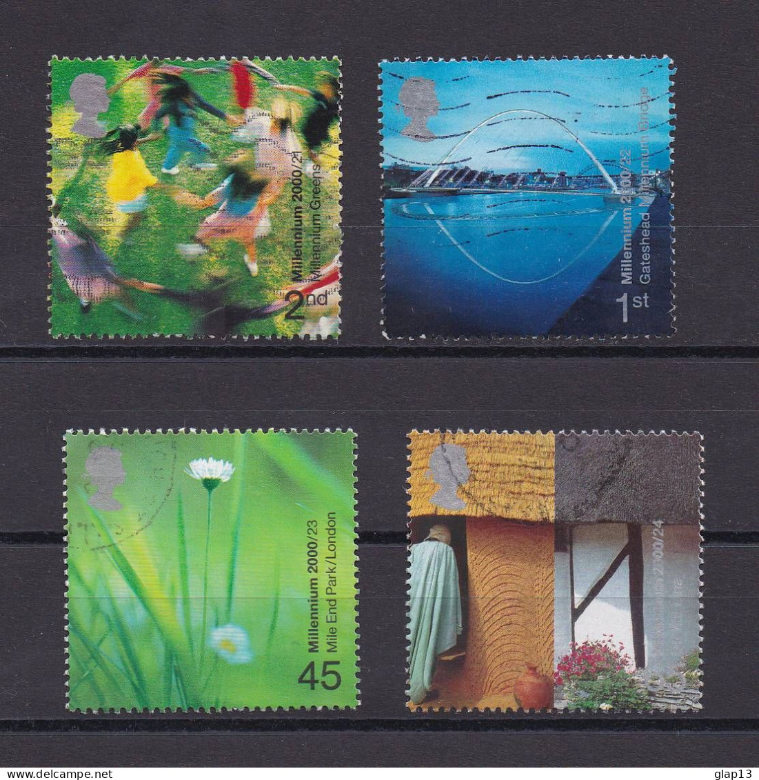 GRANDE-BRETAGNE 2000 TIMBRE N°2182/85 OBLITERE NOUVEAU MILLENAIRE - Used Stamps