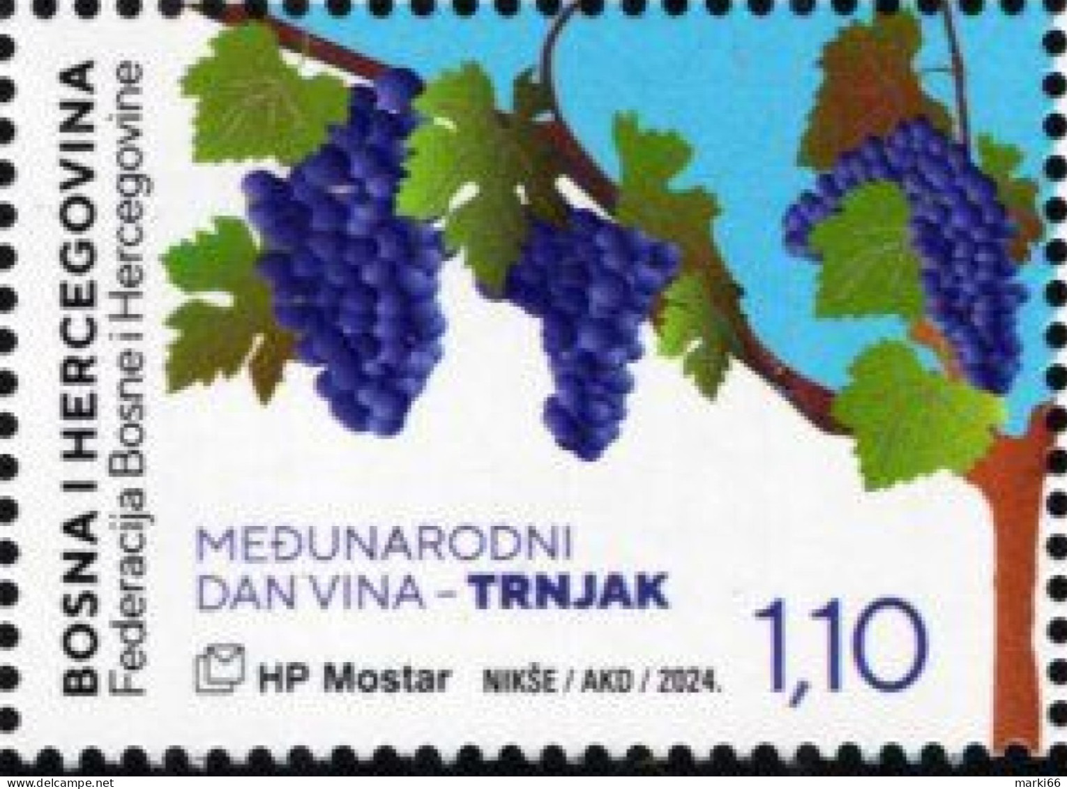 Bosnia & Herzegovina - Mostar - 2024 - International Wine Day - Mint Stamp - Bosnia And Herzegovina