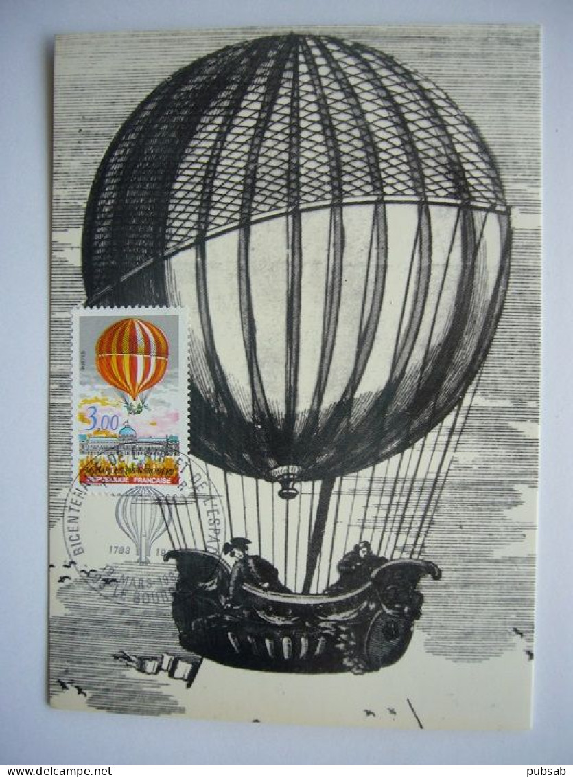 Avion / Airplane / BALLOON FLIGHT / Montgolfière / 1er Ballon à Hydrogène / 1783 / Carte Maximum - Globos