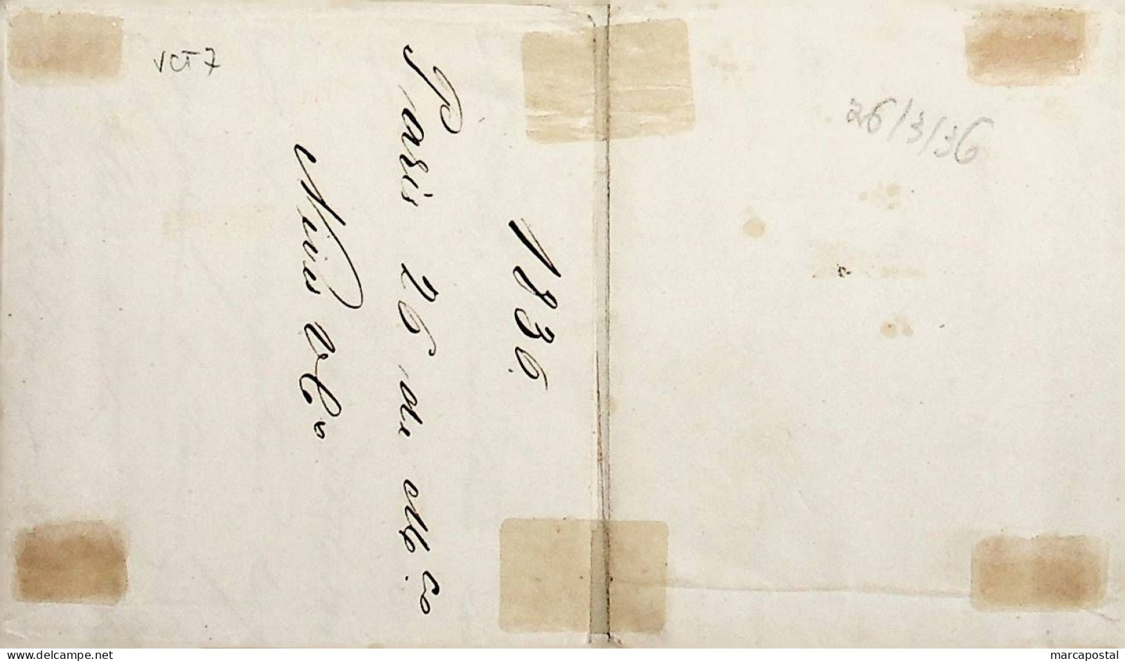 1836 Portugal Carta Pré-Filatélica Viana Do Castelo VCT 6 «VIANNA DO MINHO» Preto - ...-1853 Voorfilatelie