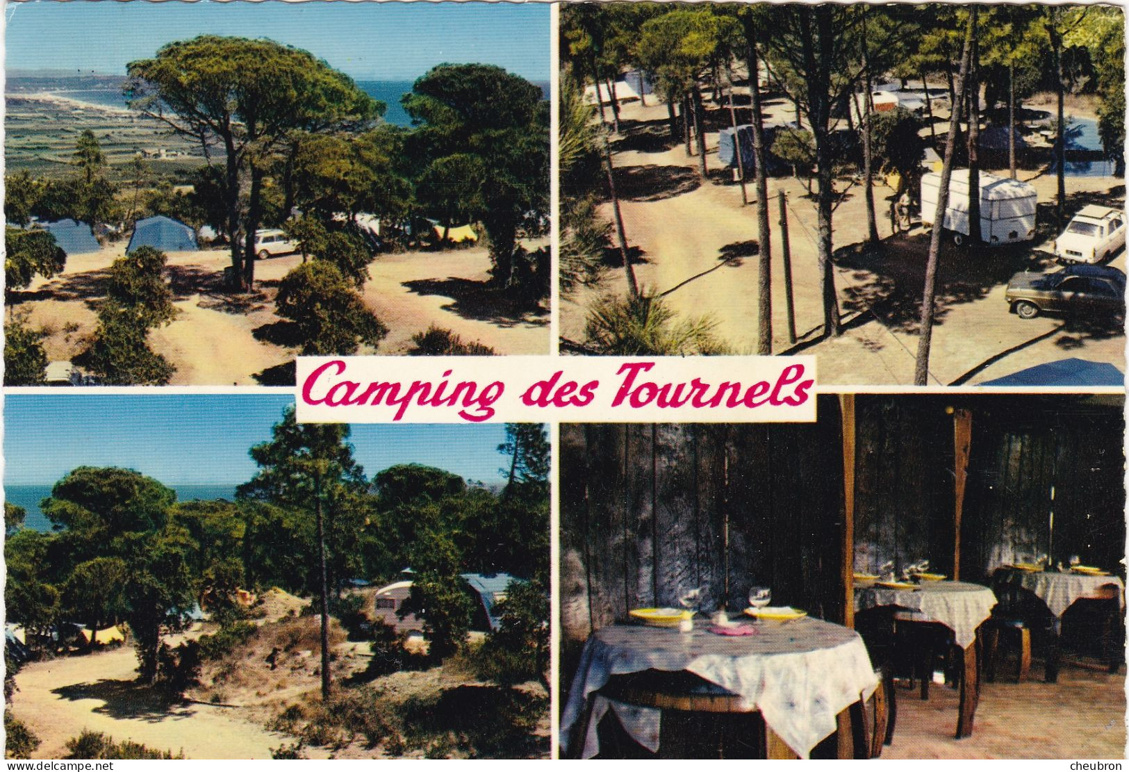 83.  RAMATUELLE. CPSM. MULTIVUES. CAMPING DES TOURNELLES ANNEE 1974 + TEXTE - Ramatuelle