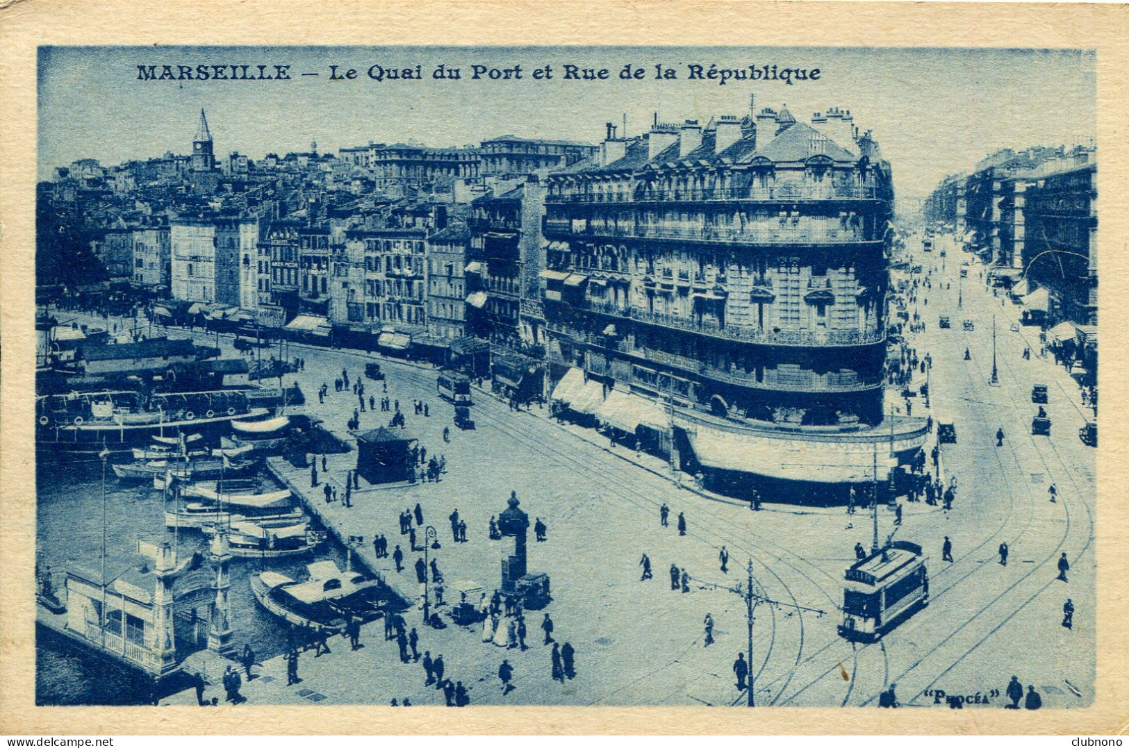 CPA - MARSEILLE - QUAI DU PORT ET RUE DE LA REPUBLIQUE - Canebière, Centro