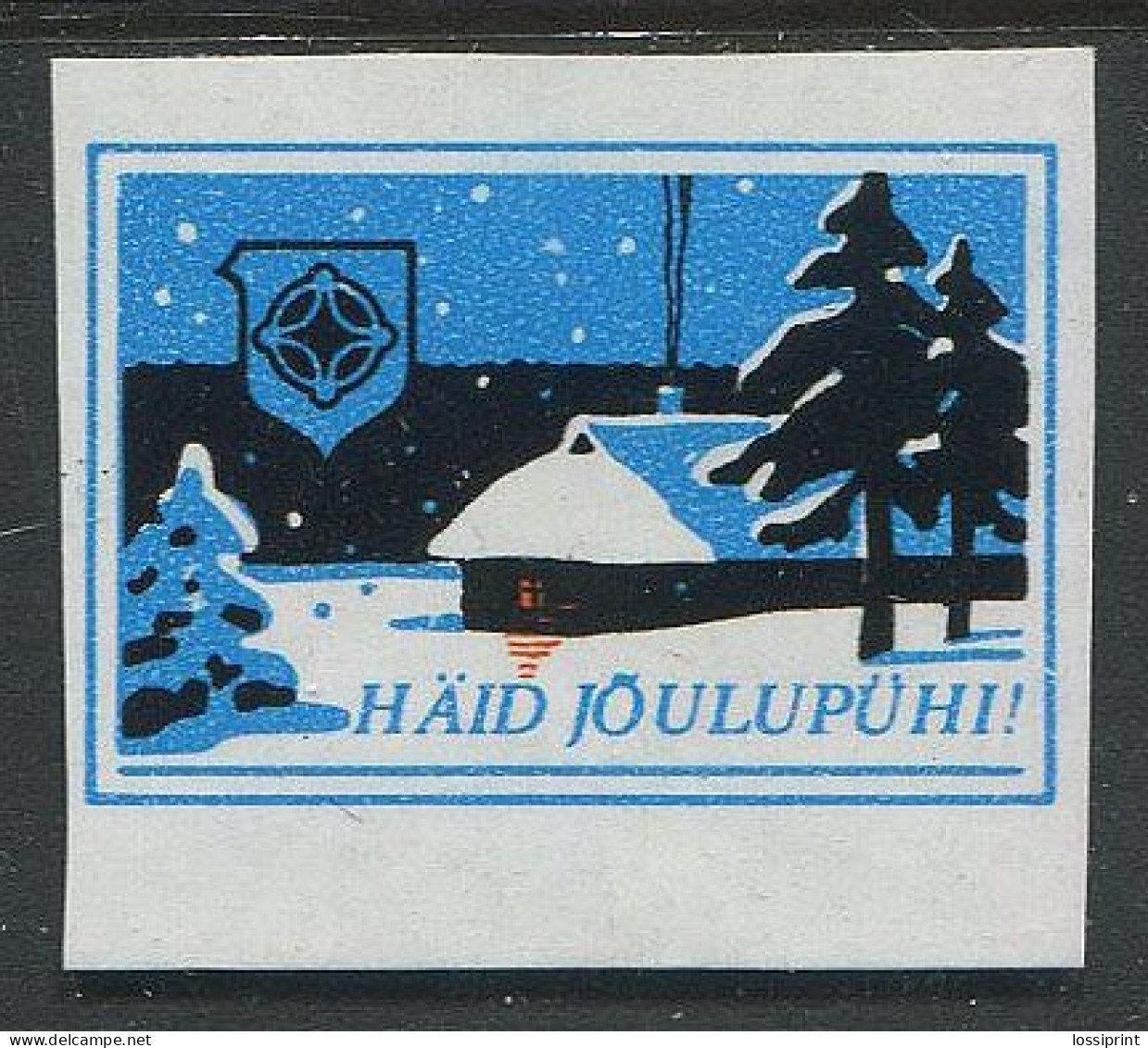 Estonia:Unused Christmas Label - Estonie