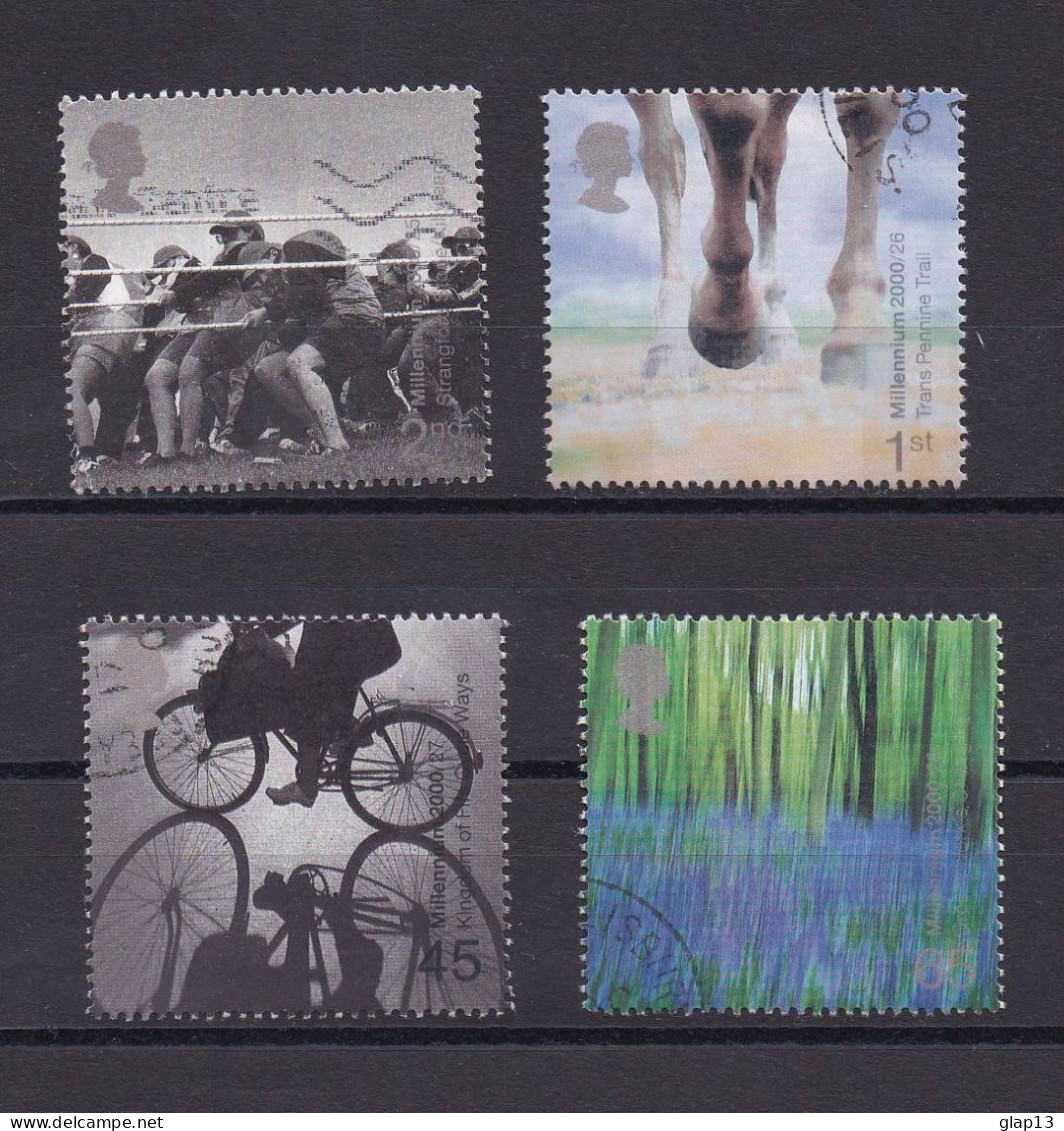 GRANDE-BRETAGNE 2000 TIMBRE N°2187/90 OBLITERE NOUVEAU MILLENAIRE - Used Stamps