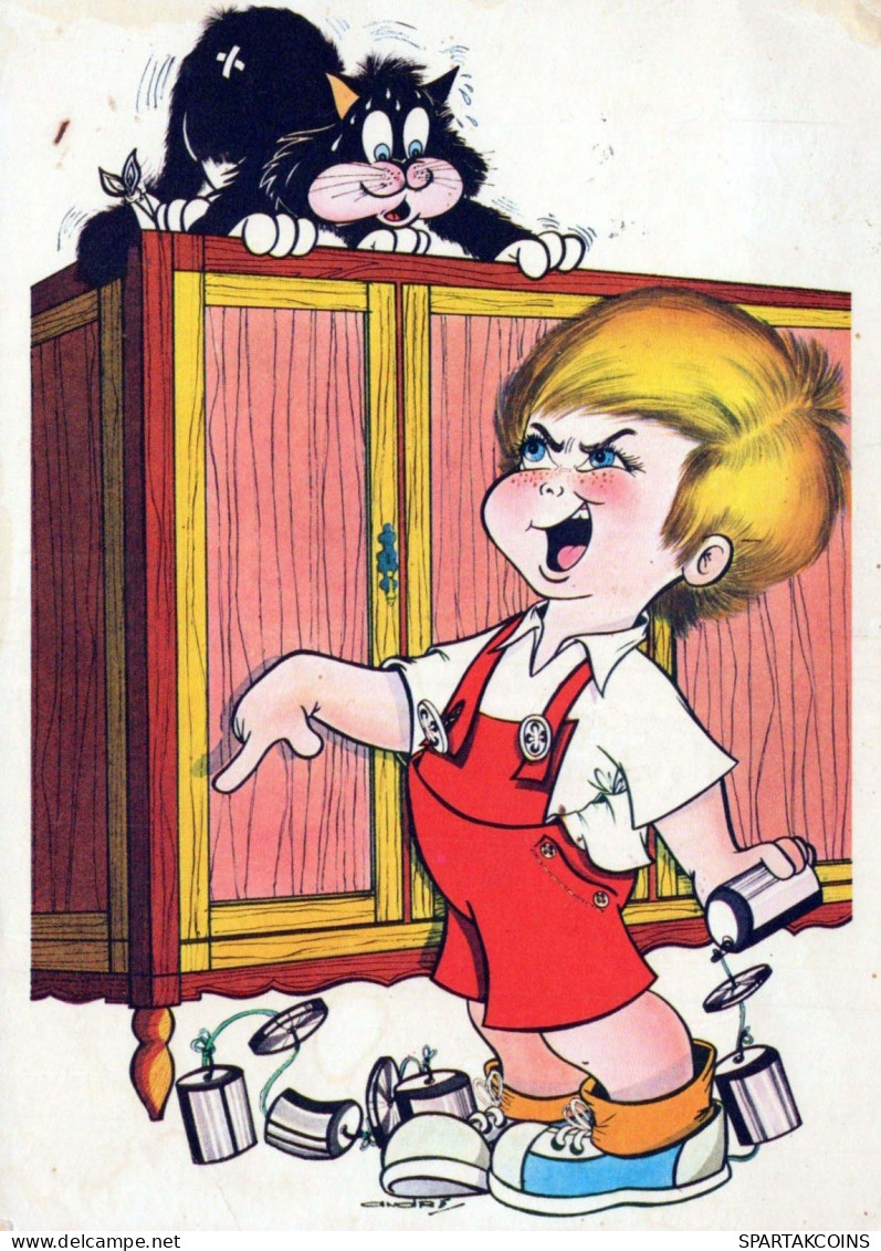 CHILDREN HUMOUR Vintage Postcard CPSM #PBV281.GB - Humorvolle Karten