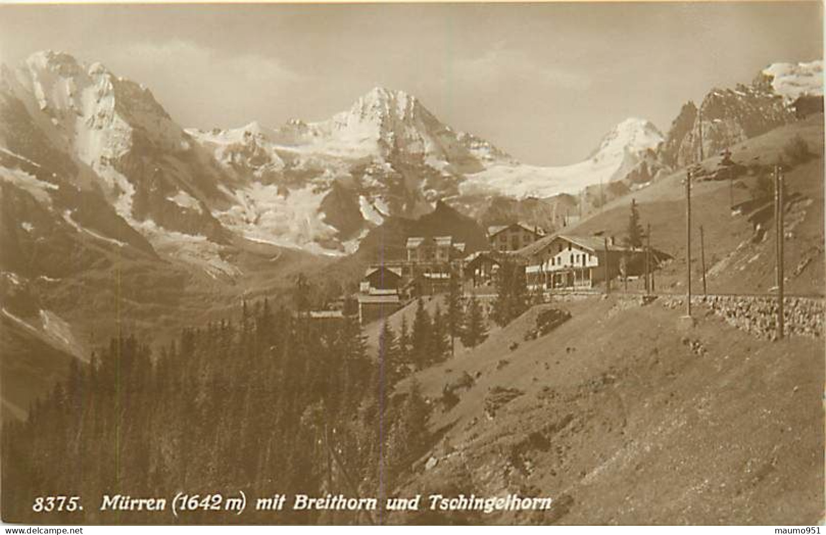 SUISSE - Murren 1642m Mit Breithorn Und Tschingethorn - Mürren