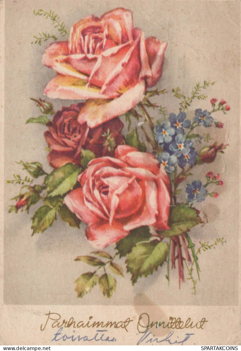 FLOWERS Vintage Postcard CPSM #PAR855.GB - Fleurs