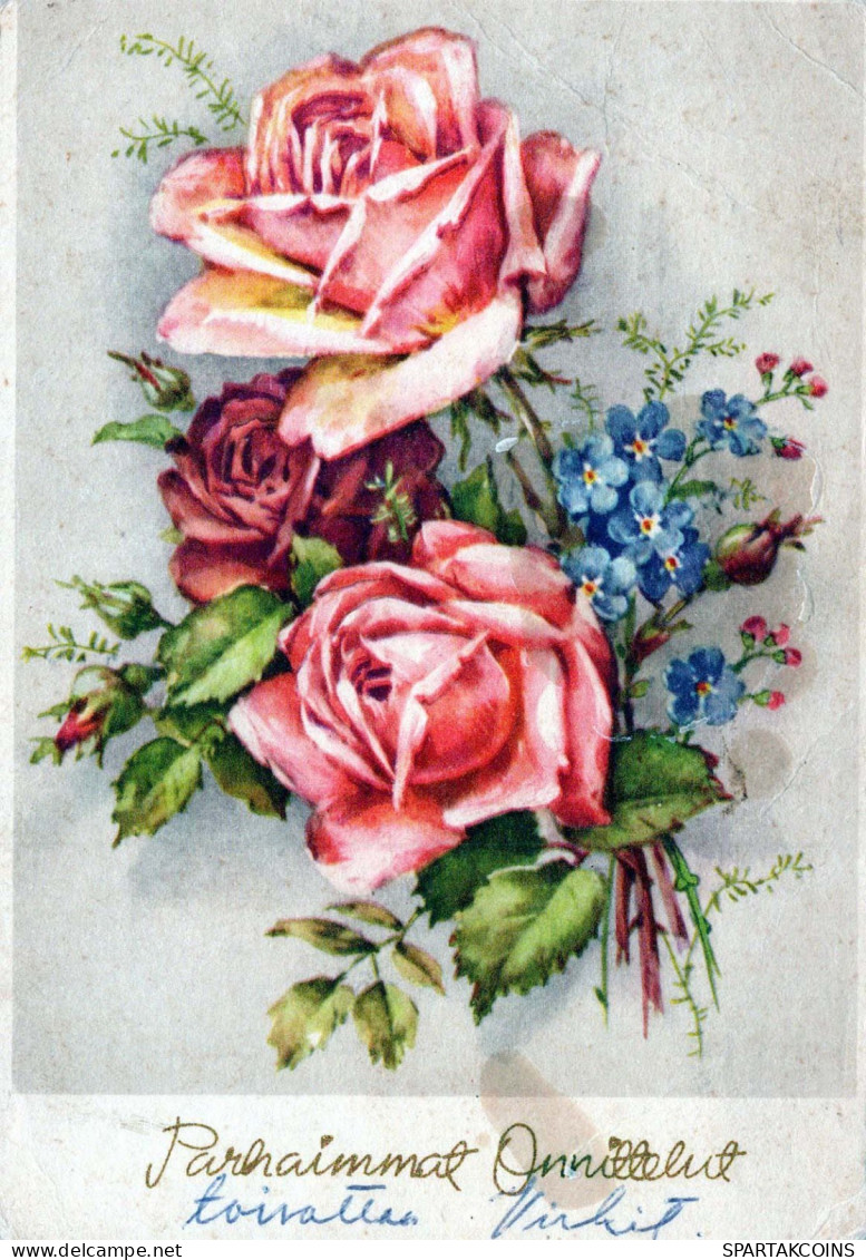 FLOWERS Vintage Postcard CPSM #PAR855.GB - Fleurs