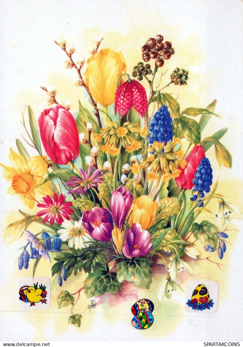 FLOWERS Vintage Postcard CPSM #PAR013.GB - Fleurs