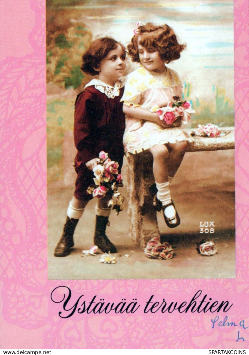 NIÑOS Retrato Vintage Tarjeta Postal CPSM #PBU729.ES - Portraits