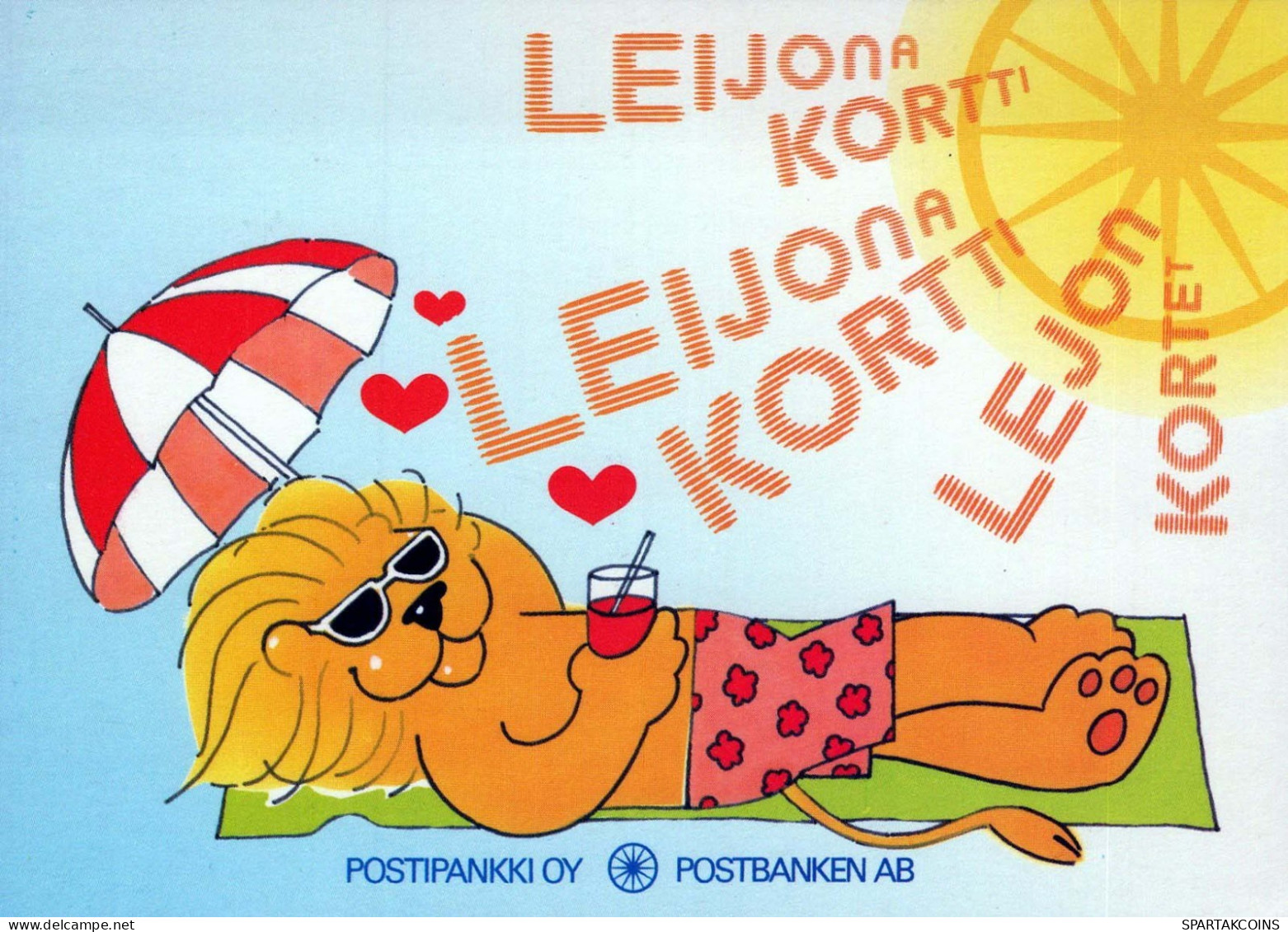 LEÓN Animales Vintage Tarjeta Postal CPSM #PBS033.ES - Lions