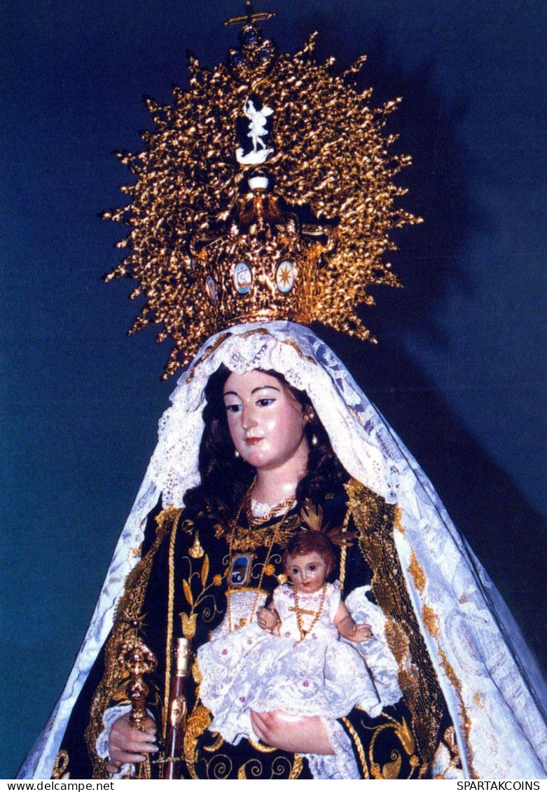 Virgen María Virgen Niño JESÚS Religión Vintage Tarjeta Postal CPSM #PBQ187.ES - Jungfräuliche Marie Und Madona