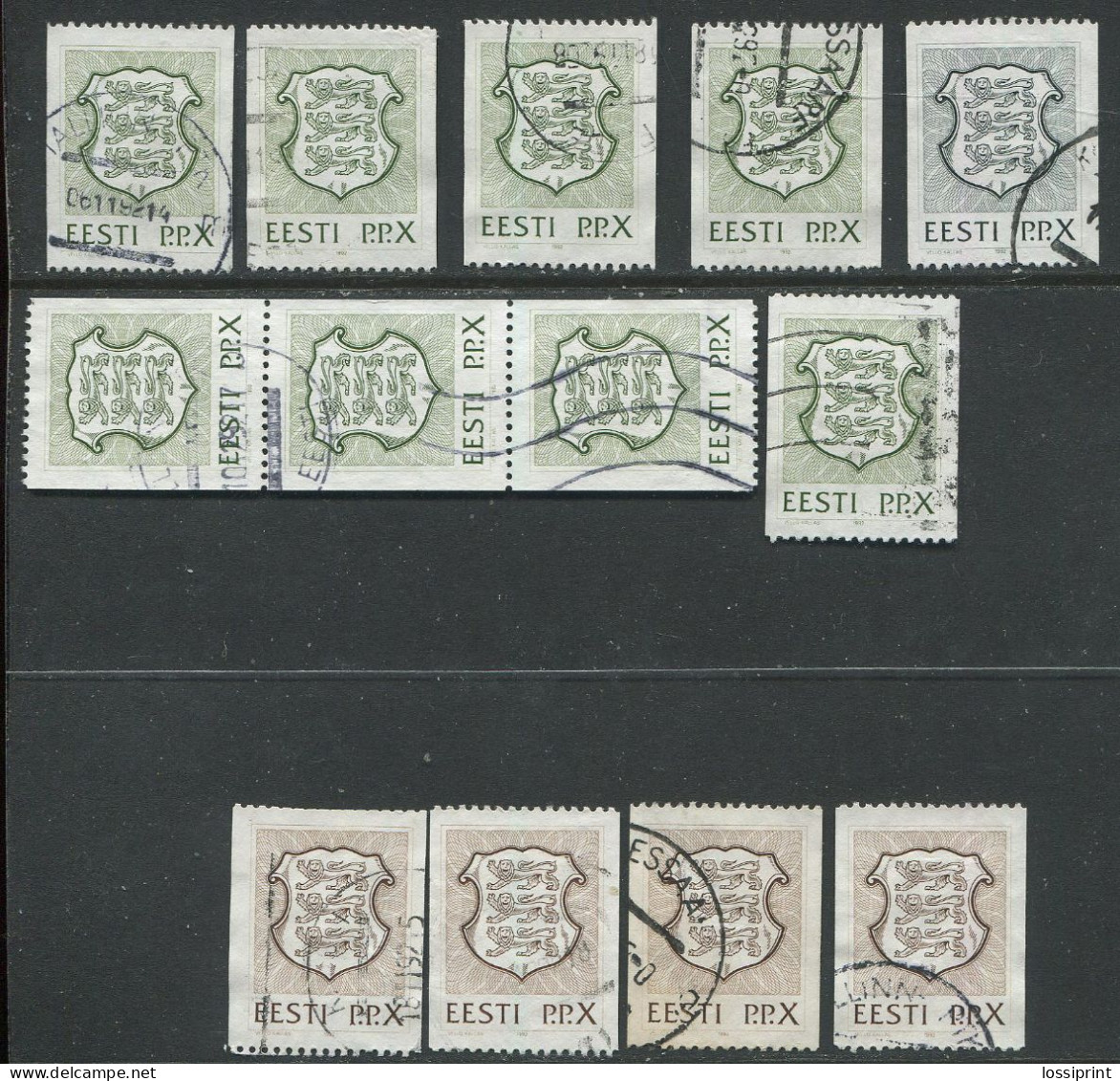 Estonia:Used Numbered Stamps P.P.X. All Issues, Numbers Seen On Second Scan, 1992 - Estland