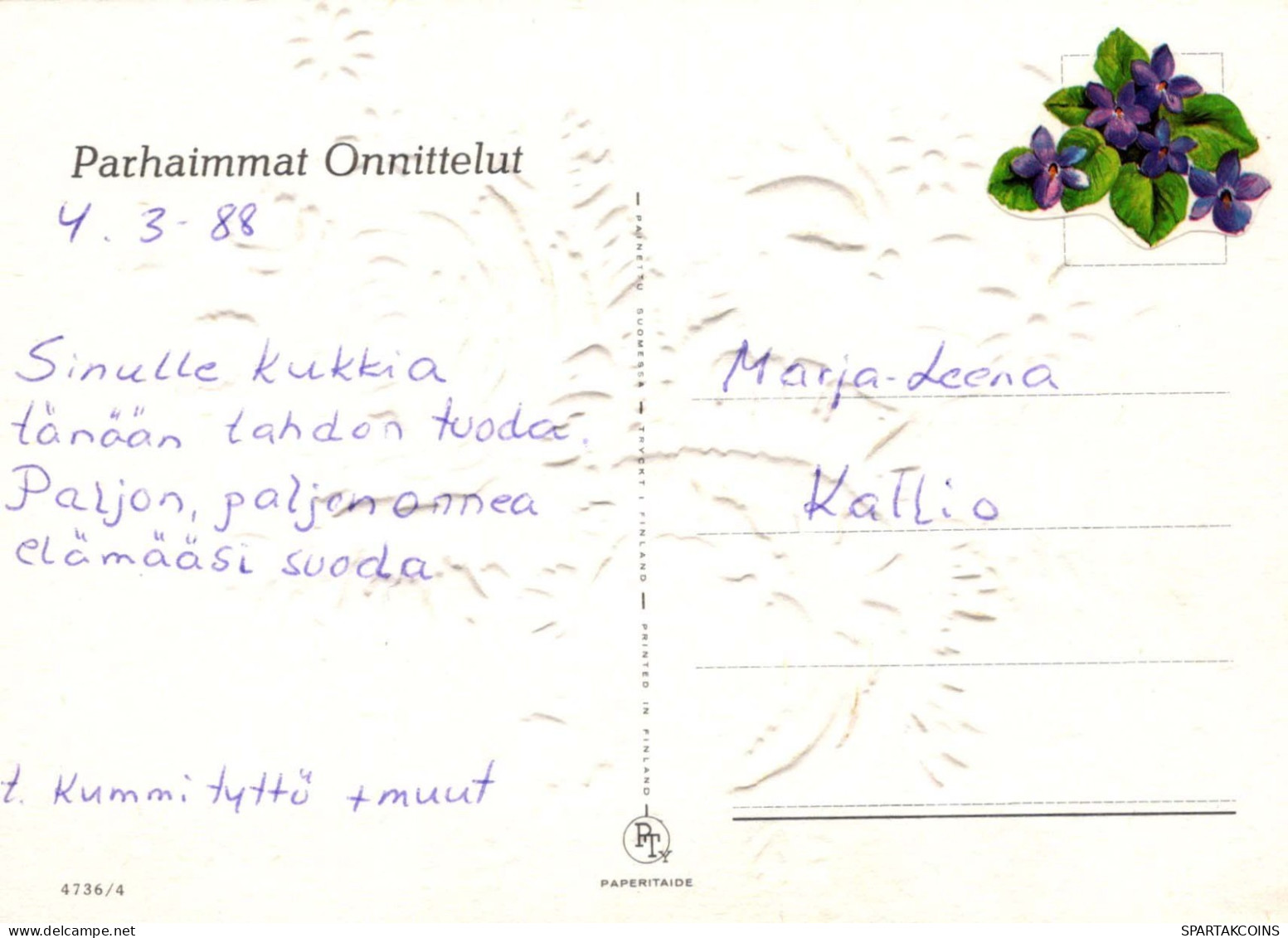 FLORES Vintage Tarjeta Postal CPSM #PAS037.ES - Flowers