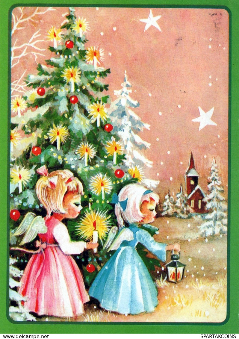 ÁNGEL NAVIDAD Vintage Tarjeta Postal CPSM #PAH637.ES - Anges