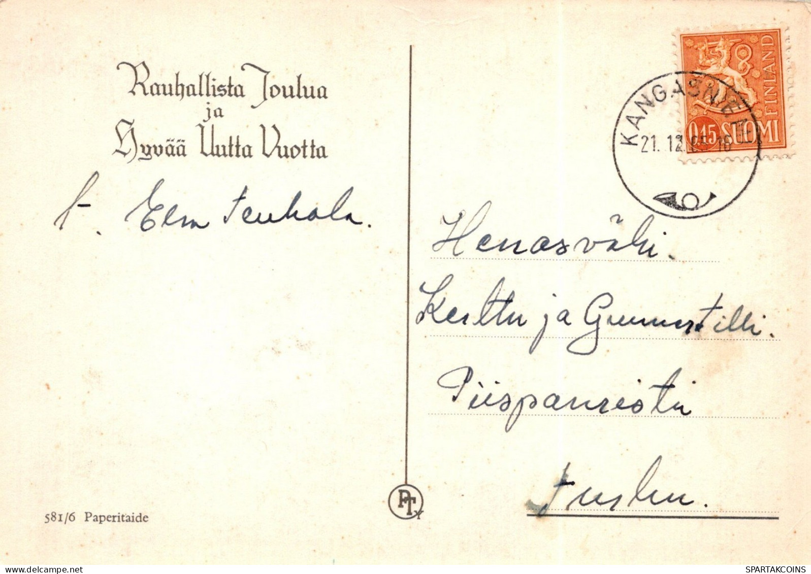 ÁNGEL NAVIDAD Vintage Tarjeta Postal CPSM #PAH130.ES - Anges