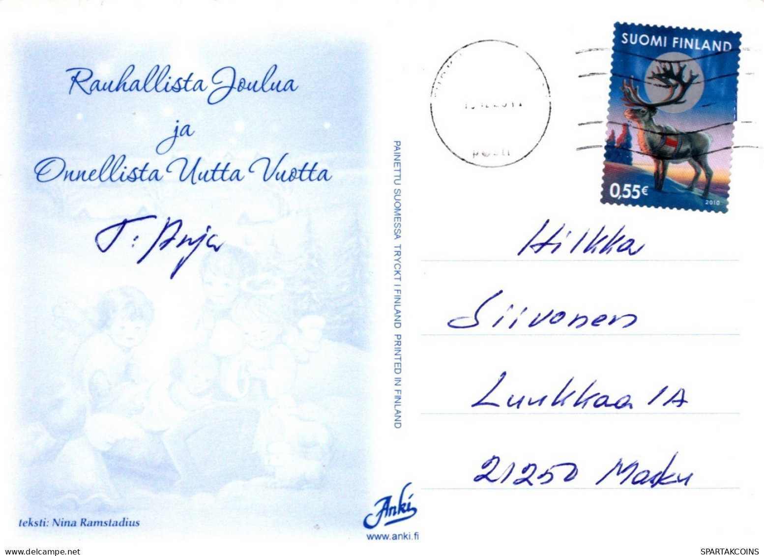 ÁNGEL NAVIDAD Vintage Tarjeta Postal CPSM #PAH258.ES - Anges