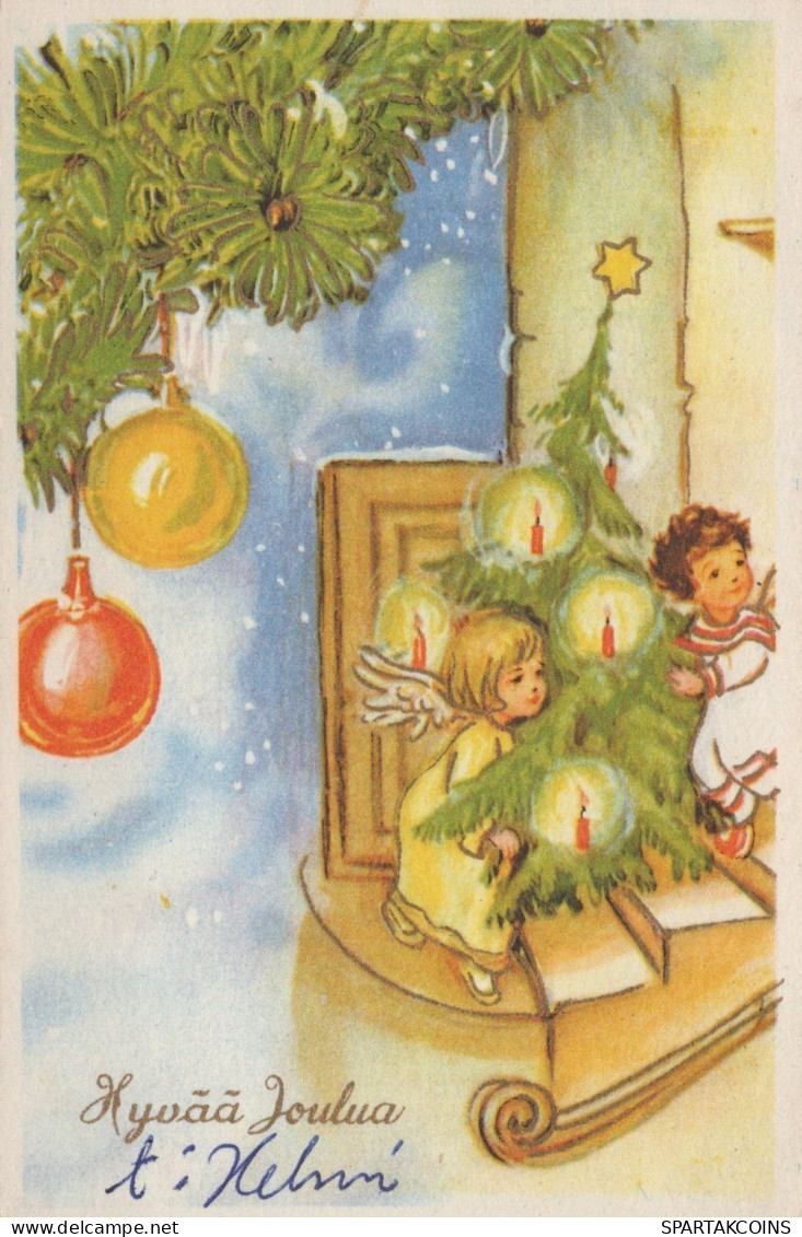 ÁNGEL NAVIDAD Vintage Tarjeta Postal CPSMPF #PAG755.ES - Anges