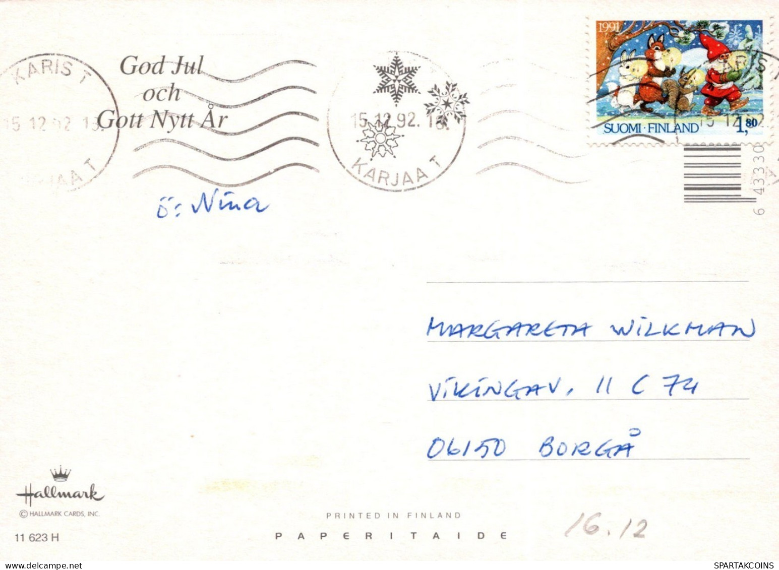ÁNGEL NAVIDAD Vintage Tarjeta Postal CPSM #PAG943.ES - Anges
