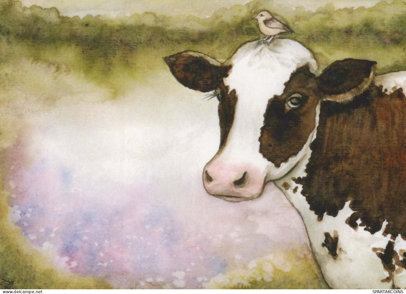VACHE Animaux Vintage Carte Postale CPSM #PBR810.FR - Cows
