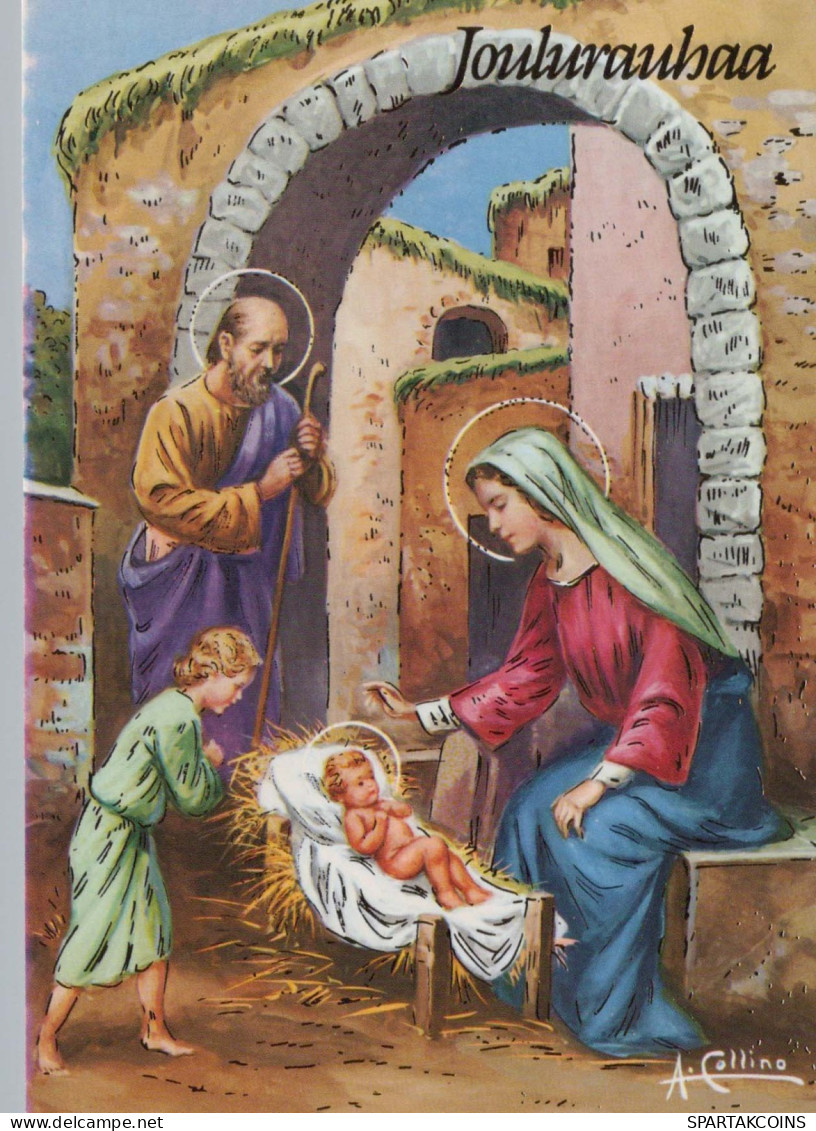 Vierge Marie Madone Bébé JÉSUS Noël Religion Vintage Carte Postale CPSM #PBB901.FR - Virgen Maria Y Las Madonnas
