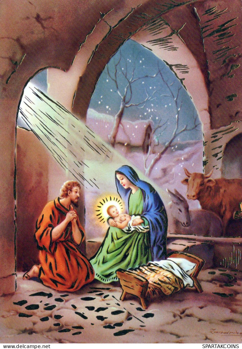 Vierge Marie Madone Bébé JÉSUS Noël Religion Vintage Carte Postale CPSM #PBB837.FR - Virgen Maria Y Las Madonnas