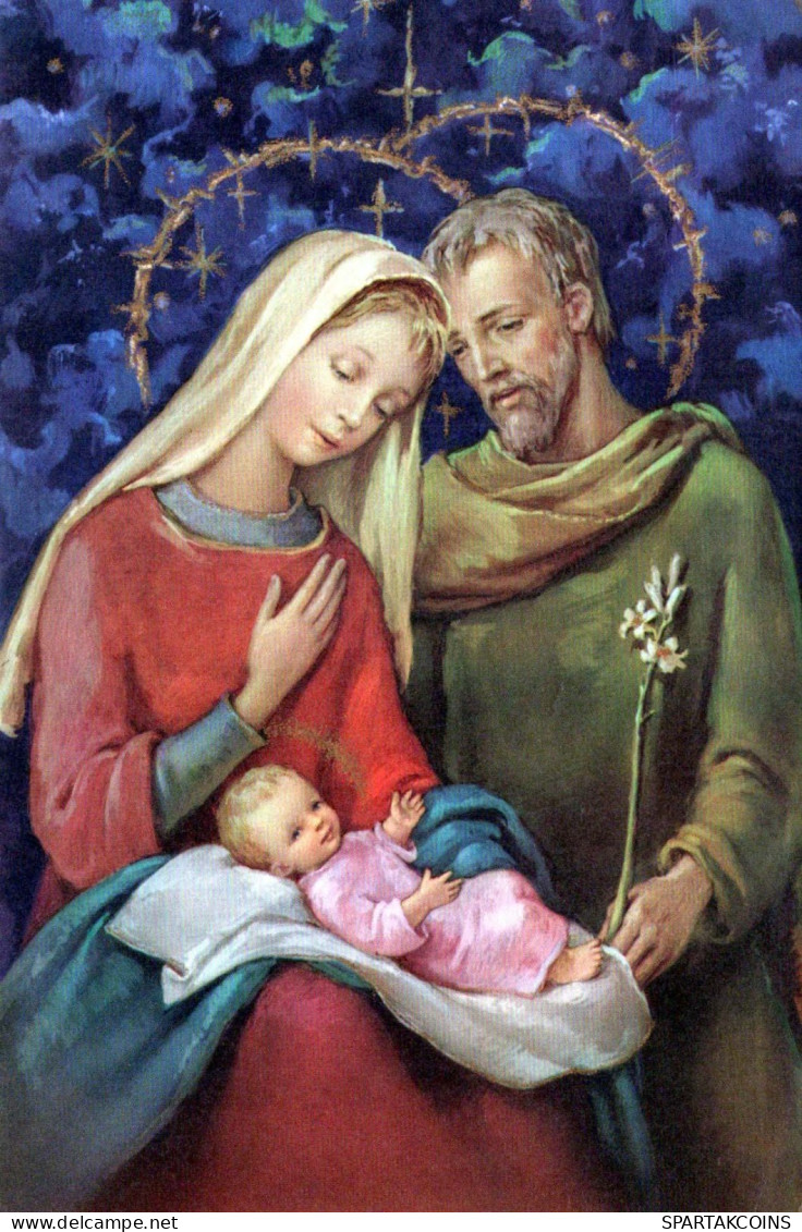 Vierge Marie Madone Bébé JÉSUS Noël Religion Vintage Carte Postale CPSM #PBB776.FR - Virgen Maria Y Las Madonnas