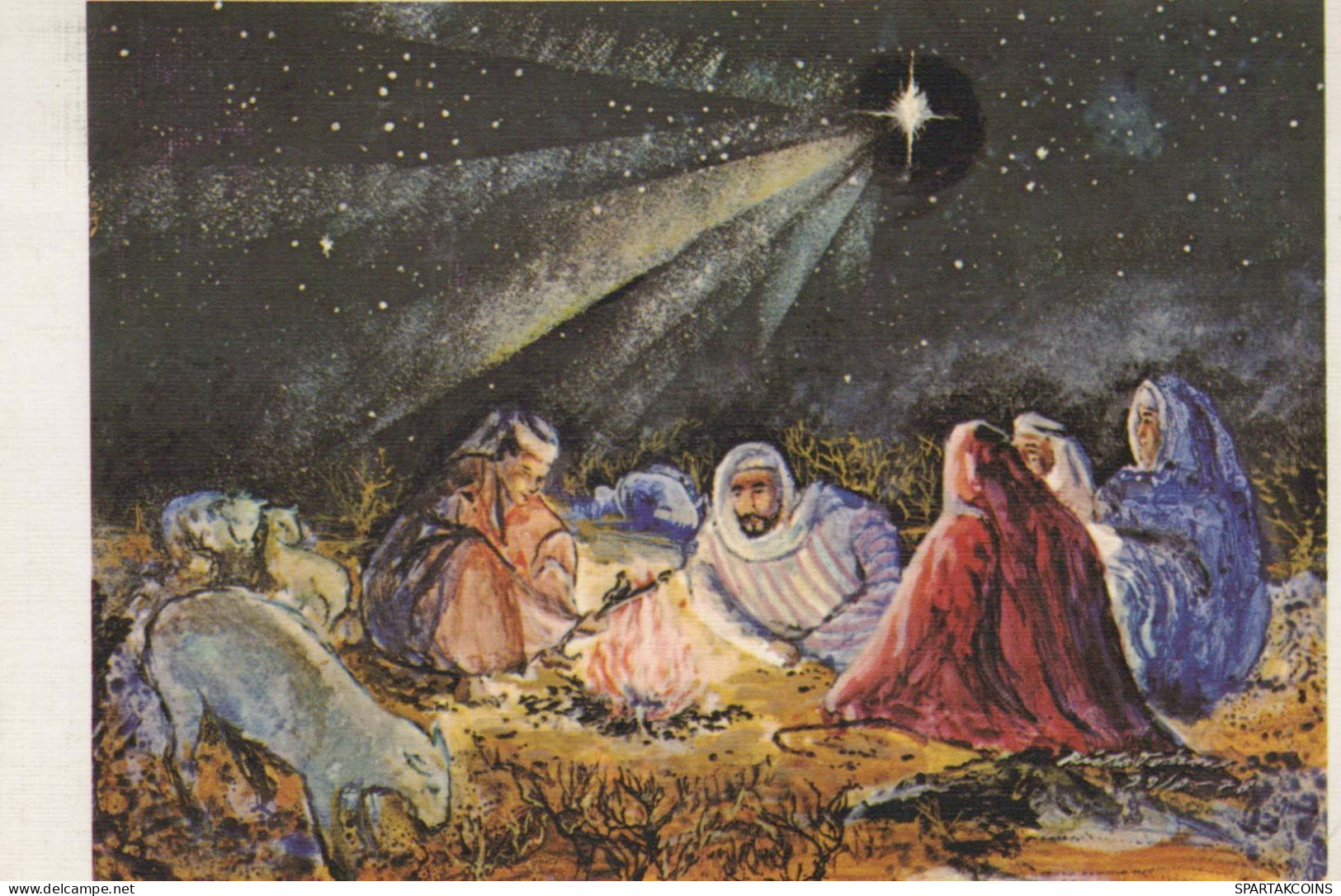 SAINTS ET SAINTES Noël Christianisme Religion Vintage Carte Postale CPSM #PBB973.FR - Heiligen
