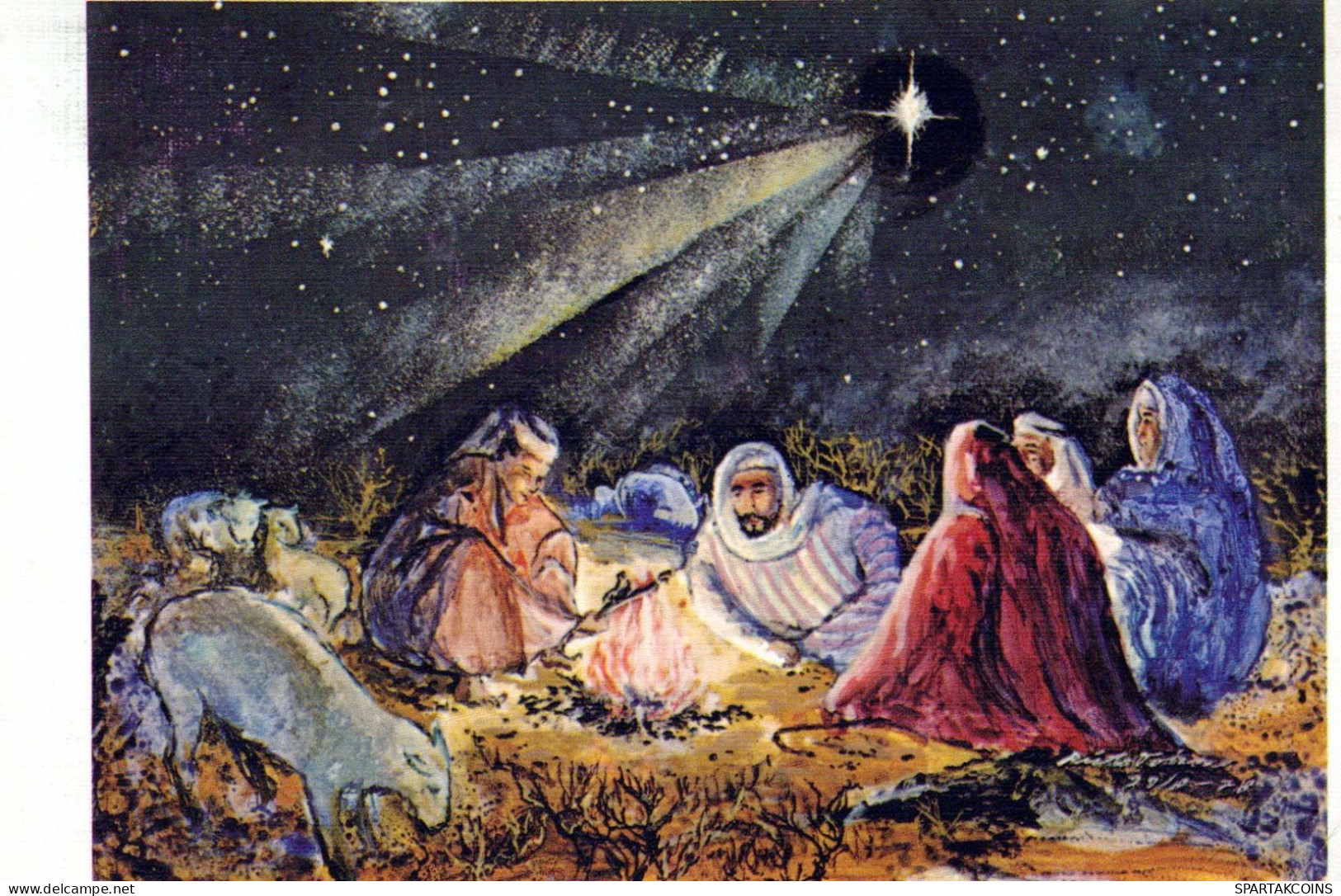 SAINTS ET SAINTES Noël Christianisme Religion Vintage Carte Postale CPSM #PBB973.FR - Saints