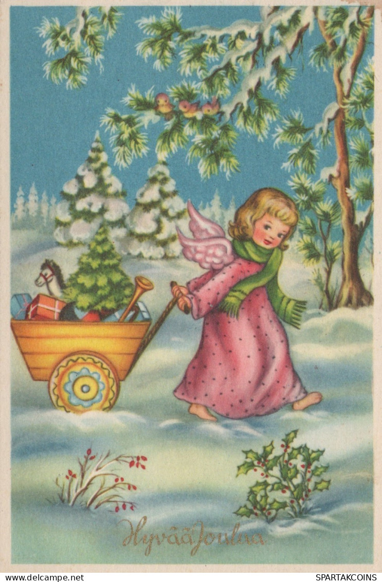 ANGE NOËL Vintage Carte Postale CPSM #PAH390.FR - Anges