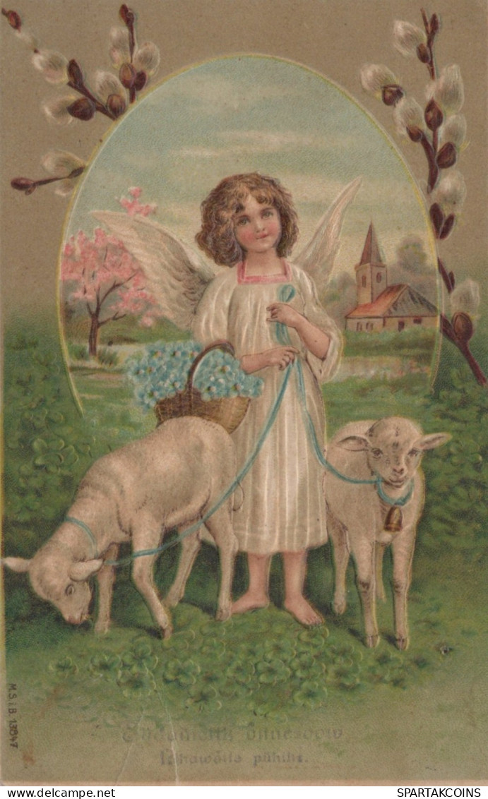 1913 ÁNGEL NAVIDAD Vintage Antiguo Tarjeta Postal CPA #PAG693.ES - Angels