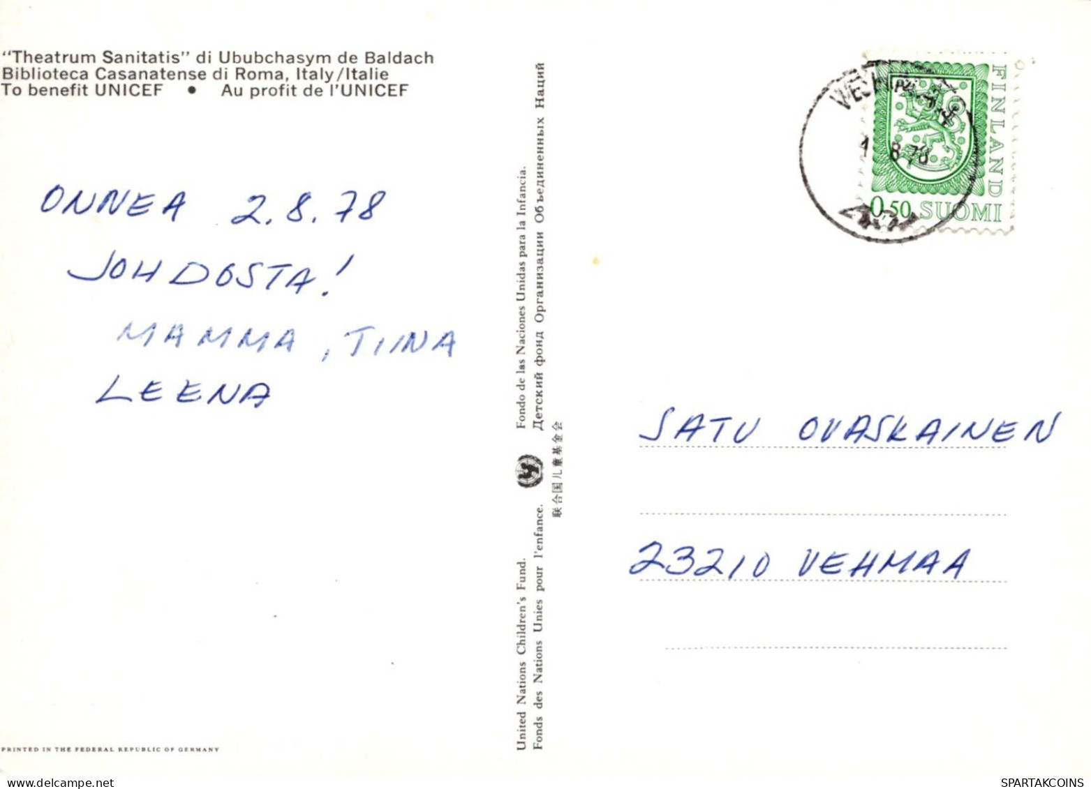 UMEN Vintage Ansichtskarte Postkarte CPSM #PBZ990.DE - Bäume