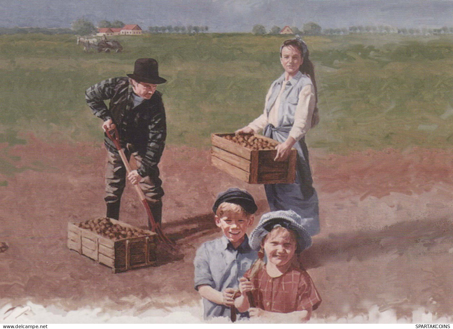 KINDER KINDER Szene S Landschafts Vintage Ansichtskarte Postkarte CPSM #PBU298.DE - Scenes & Landscapes