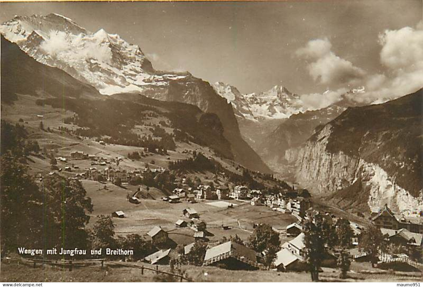 SUISSE - Wergen Mit Jungfrau Und Breithorn - Wengen