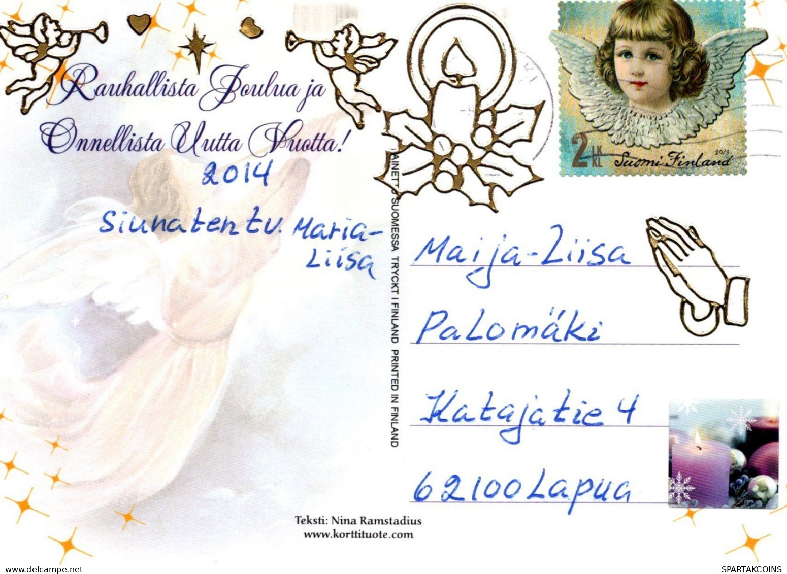 ENGEL WEIHNACHTSFERIEN Feiern & Feste Vintage Ansichtskarte Postkarte CPSM #PAH392.DE - Anges