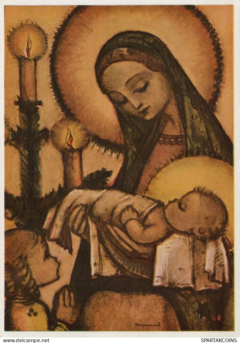 Vergine Maria Madonna Gesù Bambino Religione Vintage Cartolina CPSM #PBQ255.IT - Virgen Maria Y Las Madonnas