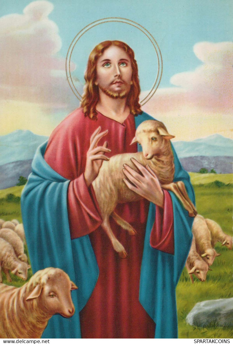 CRISTO SANTO Cristianesimo Religione Vintage Cartolina CPSM #PBP808.IT - Jesus