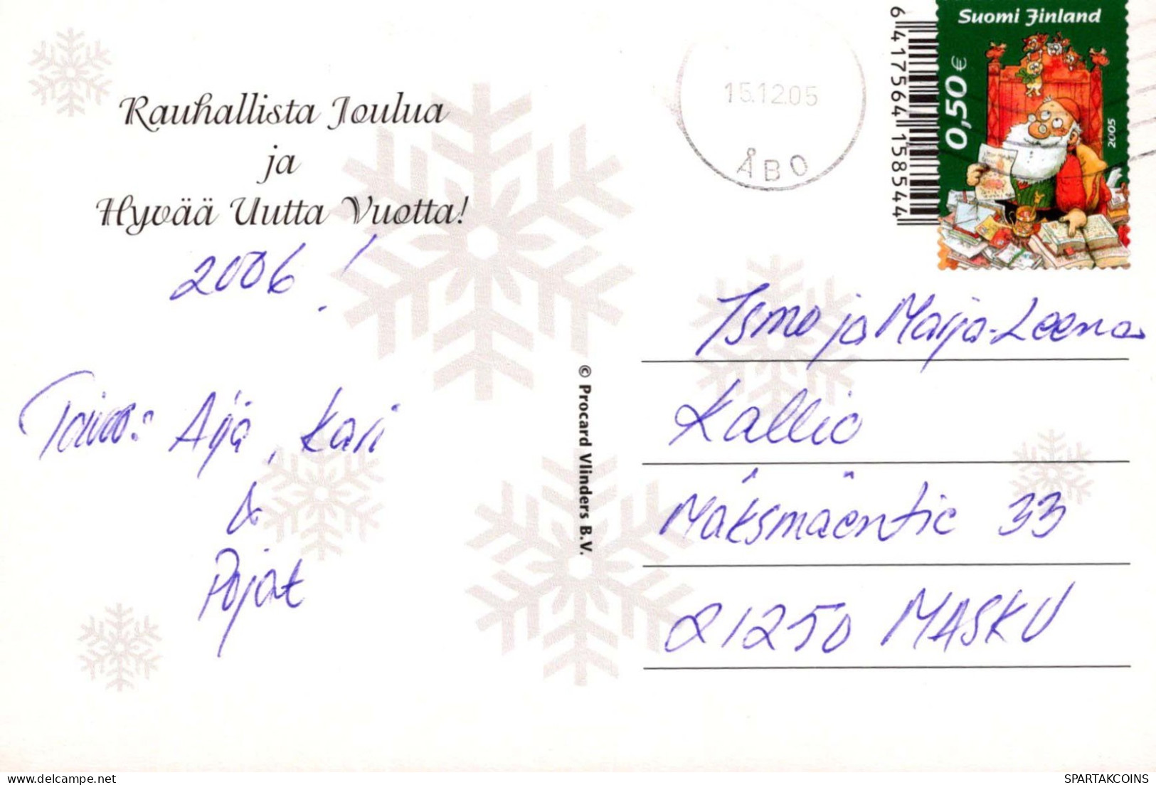 Buon Anno Natale Vintage Cartolina CPSM #PAT332.IT - Neujahr