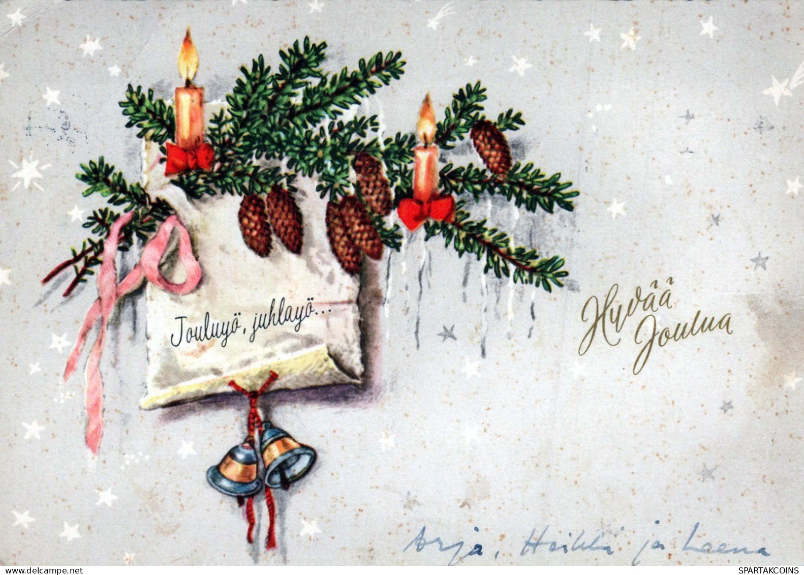 Buon Anno Natale CANDELA Vintage Cartolina CPSM #PAT640.IT - Neujahr