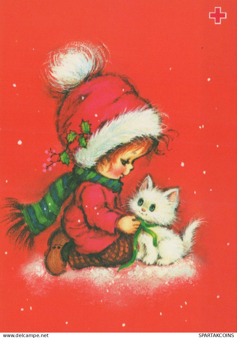 Buon Anno Natale BAMBINO Vintage Cartolina CPSM #PAS833.IT - Neujahr