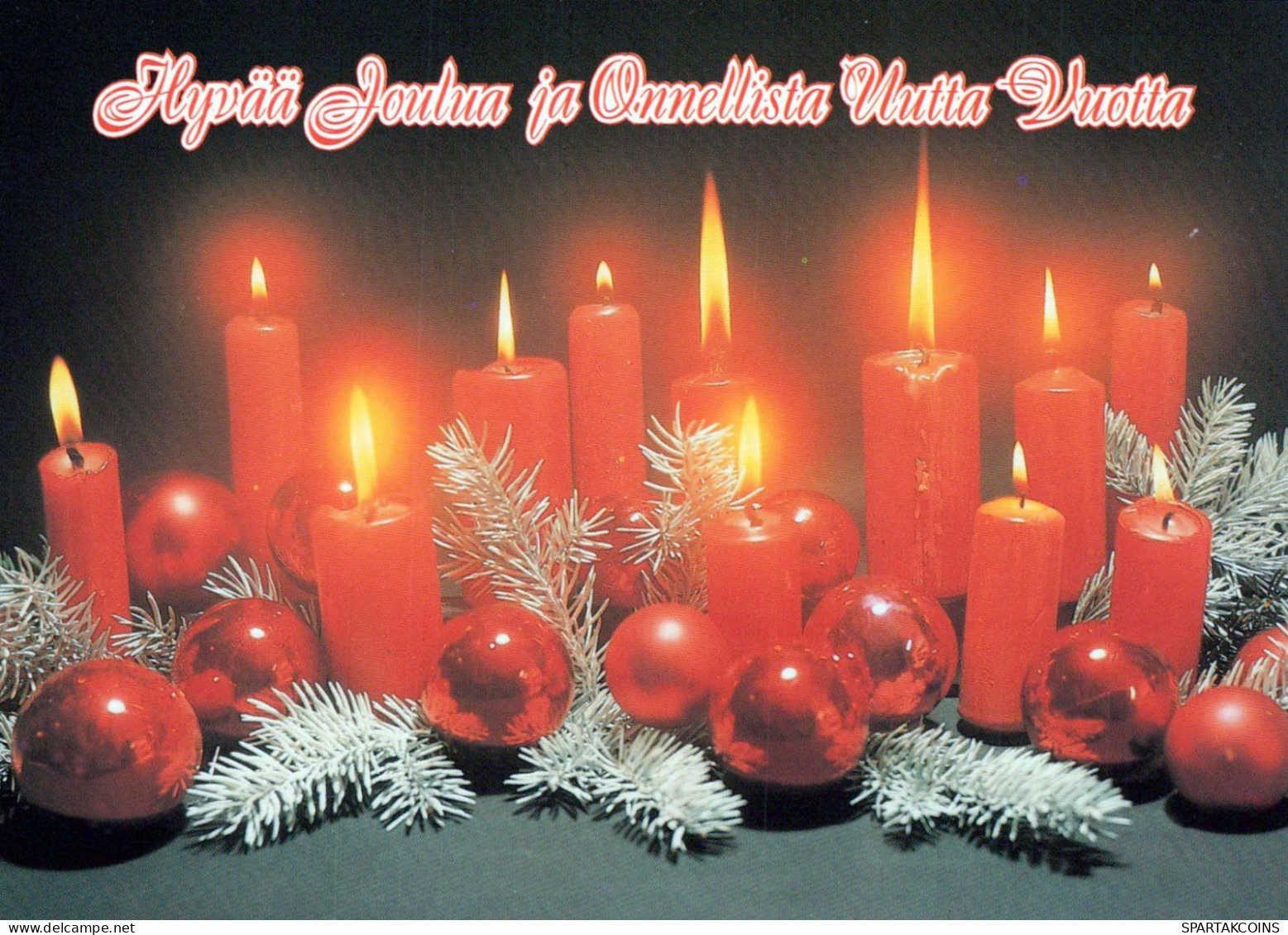 Buon Anno Natale CANDELA Vintage Cartolina CPSM #PAT700.IT - Neujahr