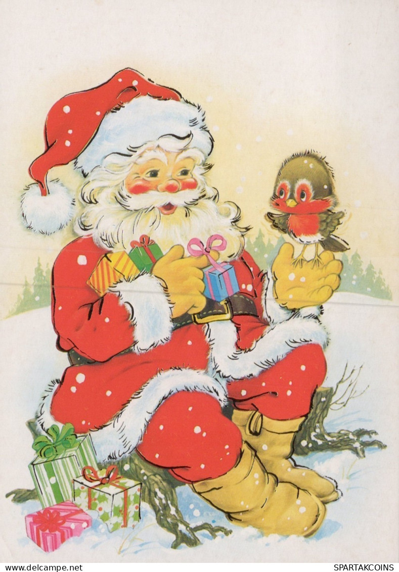 BABBO NATALE Natale Vintage Cartolina CPSM #PAK649.IT - Santa Claus