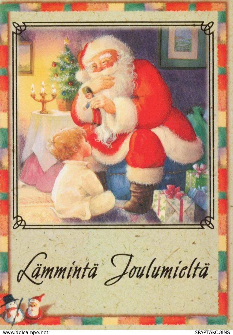 BABBO NATALE BAMBINO Natale Vintage Cartolina CPSM #PAK229.IT - Santa Claus