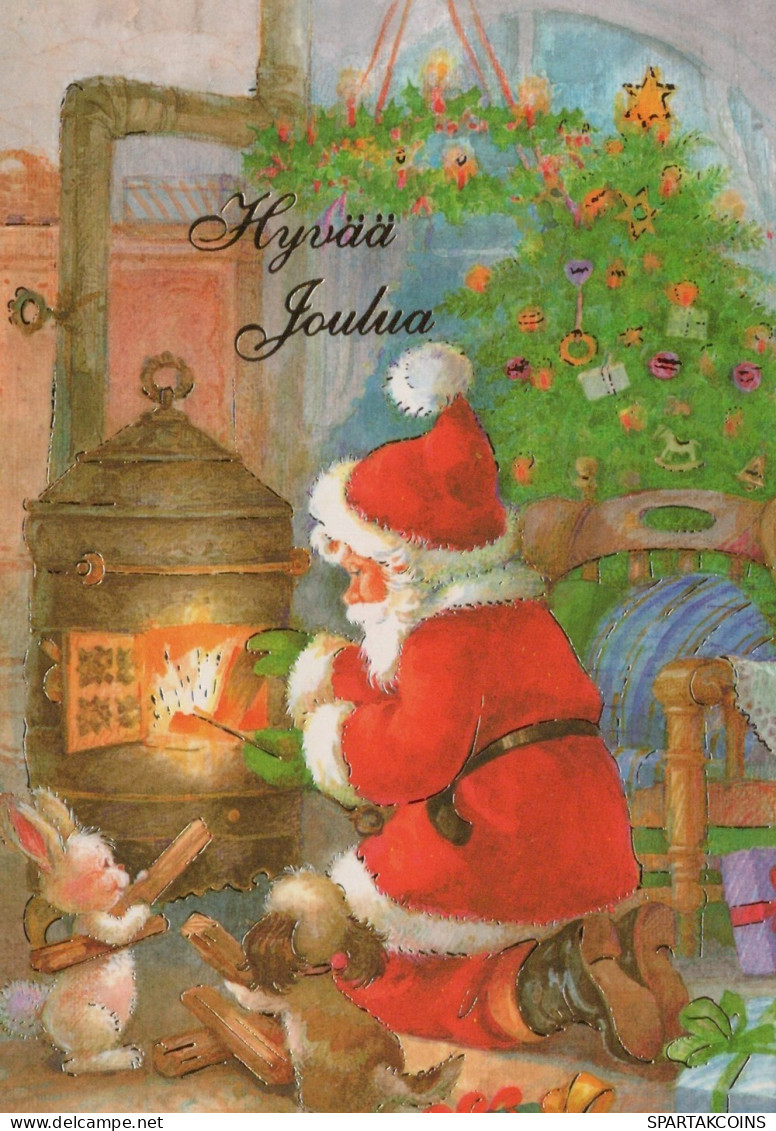 BABBO NATALE Natale Vintage Cartolina CPSM #PAK161.IT - Santa Claus