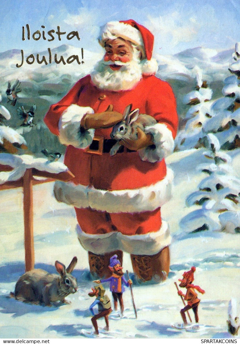 BABBO NATALE Natale Vintage Cartolina CPSM #PAJ533.IT - Santa Claus